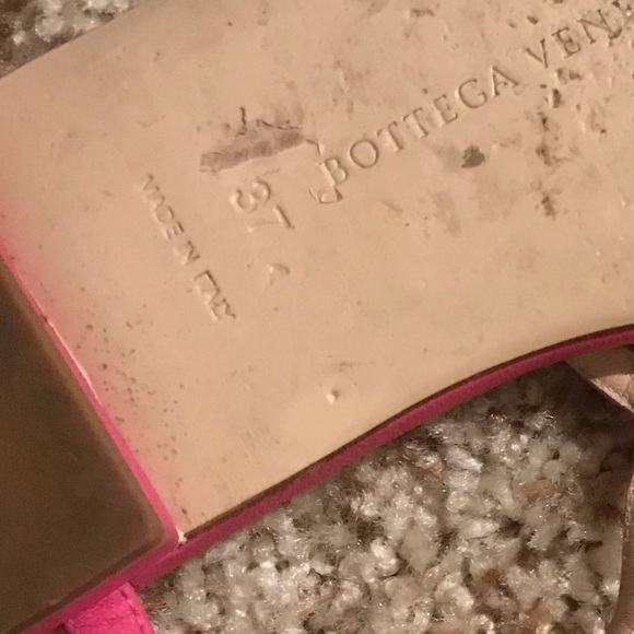 Bottega Veneta intreciatto leather sandals pink - Picture 5 of 5